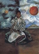 Frida Kahlo Portrait of Lucha Maria,a girl from Tehuacan oil on canvas